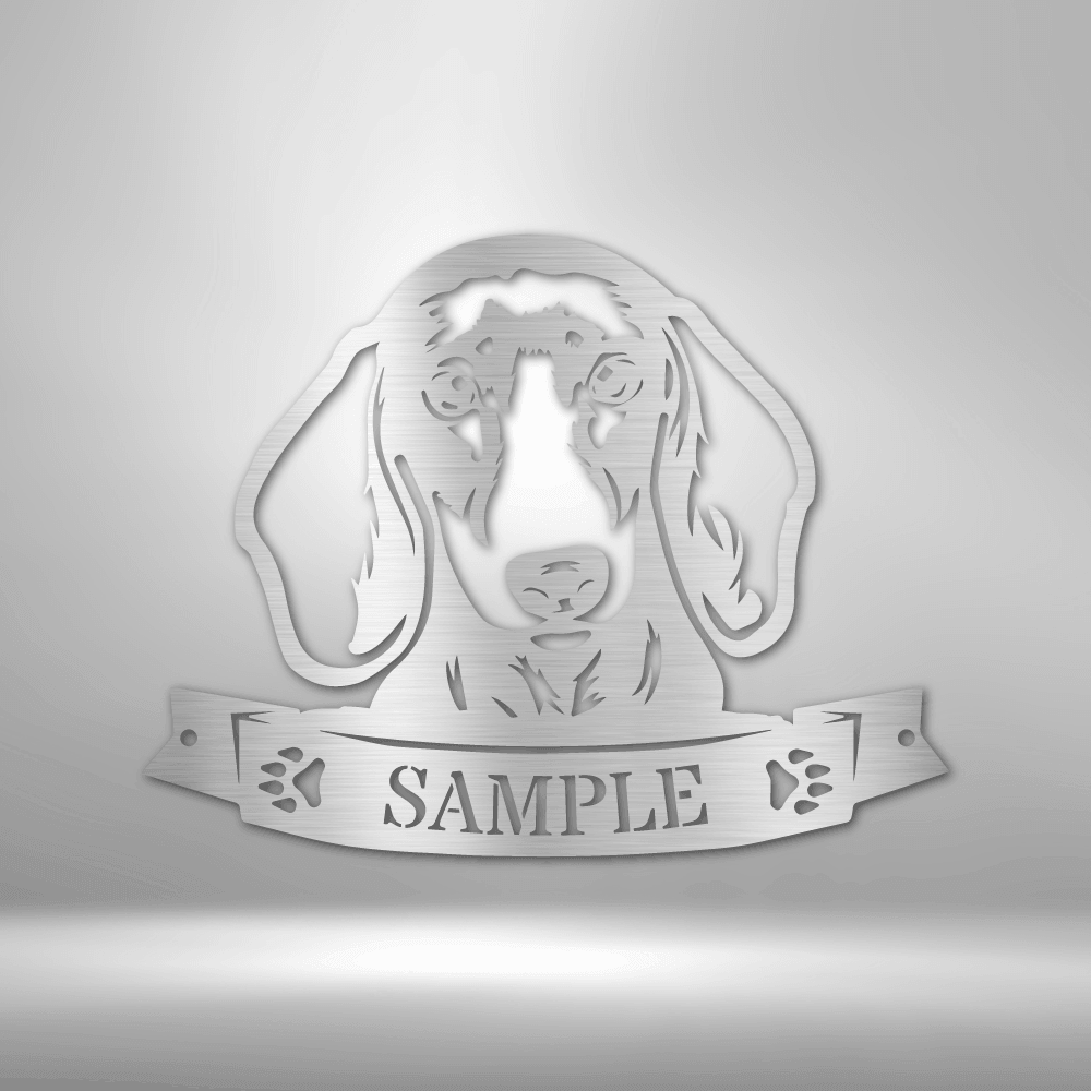 
                  
                    Dachshund Face Monogram - Steel Sign - Mach Crafts
                  
                