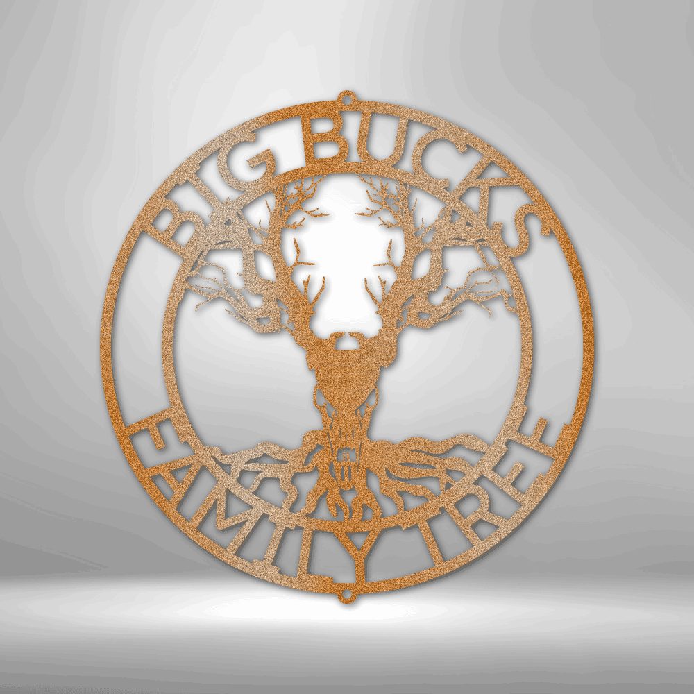 
                  
                    Deer Skull and Tree Monogram - Steel Sign - Mach Crafts
                  
                