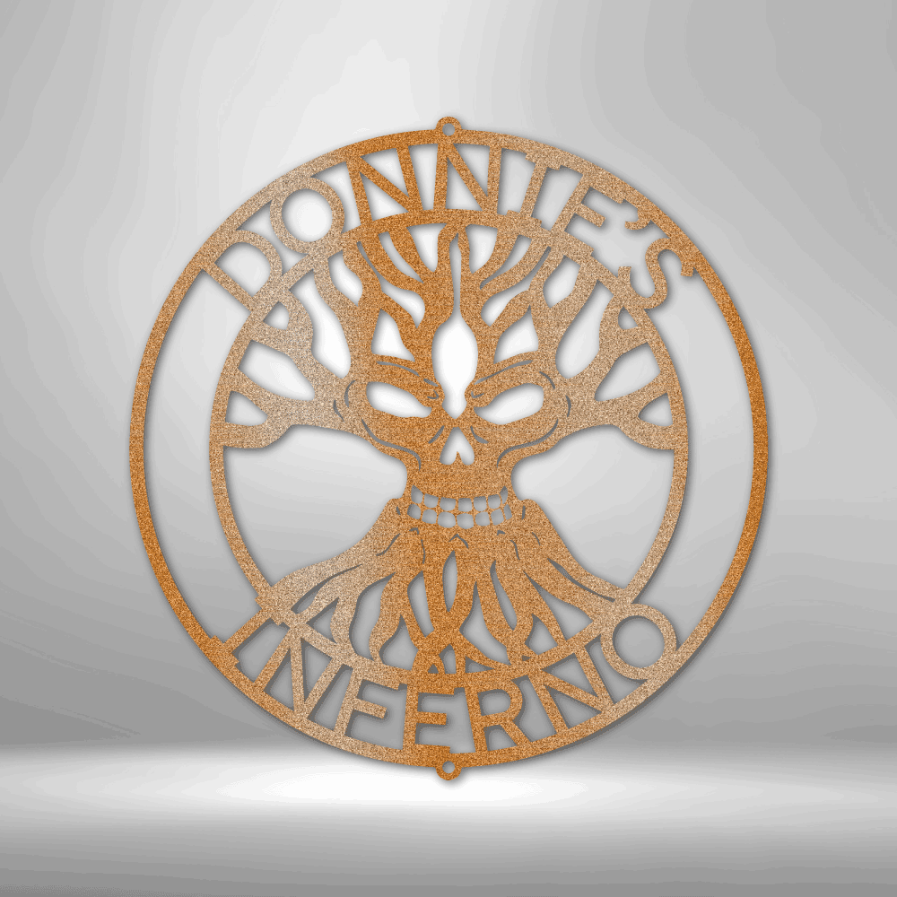 
                  
                    Skull Family Tree Monogram - Steel Sign - Mach Crafts
                  
                