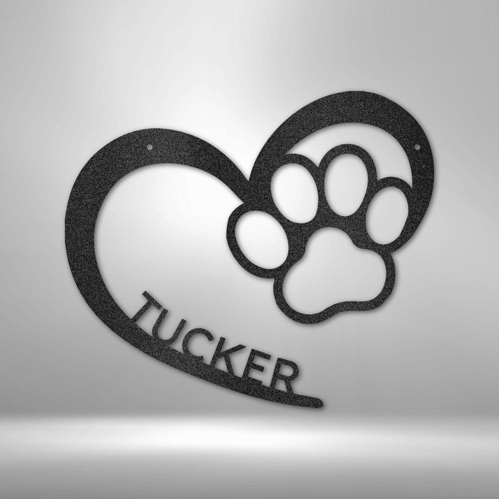 Puppy Love Monogram - Steel Sign - Mach Crafts