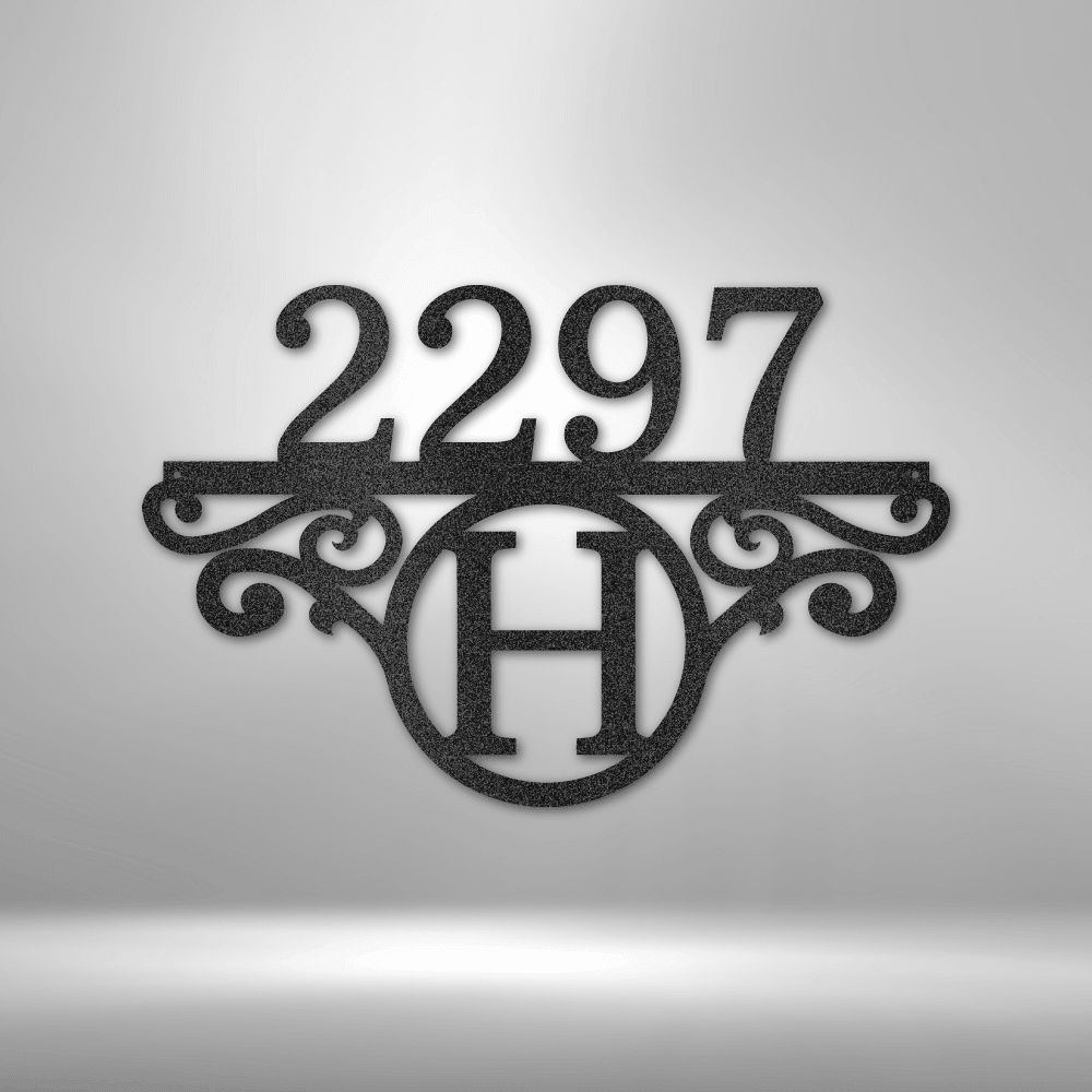 Initial Address Monogram - Steel Sign - Mach Crafts