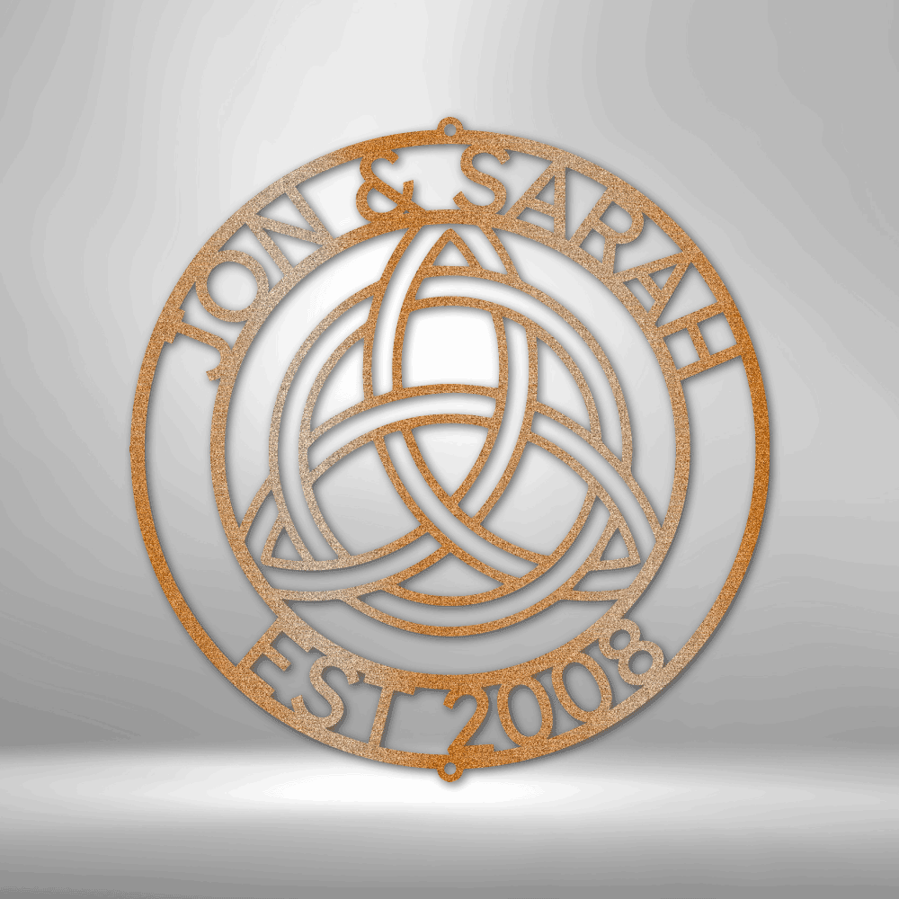 
                  
                    Celtic Knot Ring Monogram - Steel Sign - Mach Crafts
                  
                