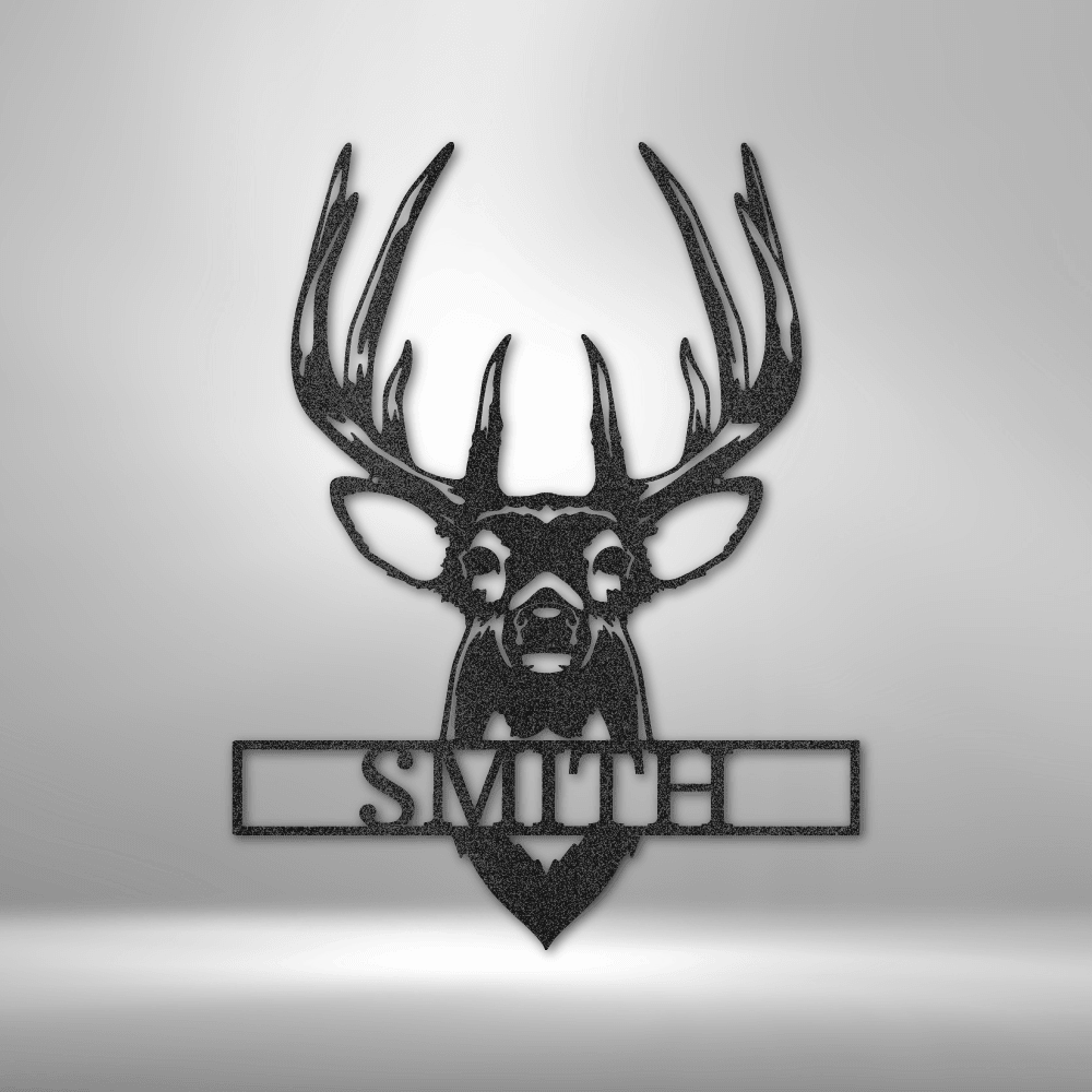 Buck Mount Monogram - Steel Sign - Mach Crafts