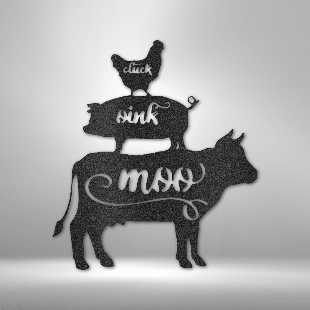 Farm Animals - Steel Sign - Mach Crafts