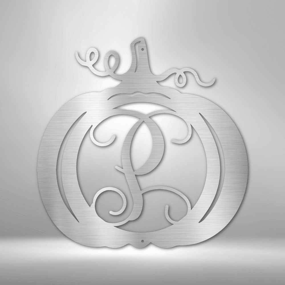 
                  
                    Pumpkin Initial Monogram - Steel Sign - Mach Crafts
                  
                