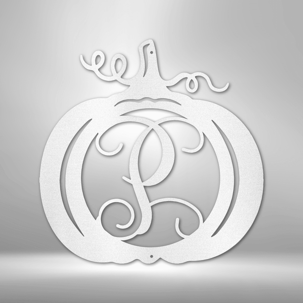 
                  
                    Pumpkin Initial Monogram - Steel Sign - Mach Crafts
                  
                