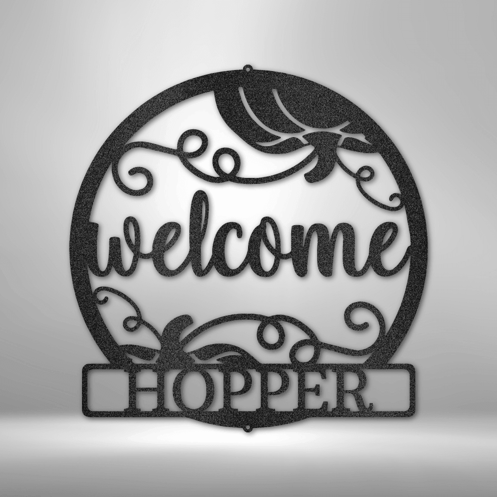 Welcome Fall Monogram - Steel Sign - Mach Crafts