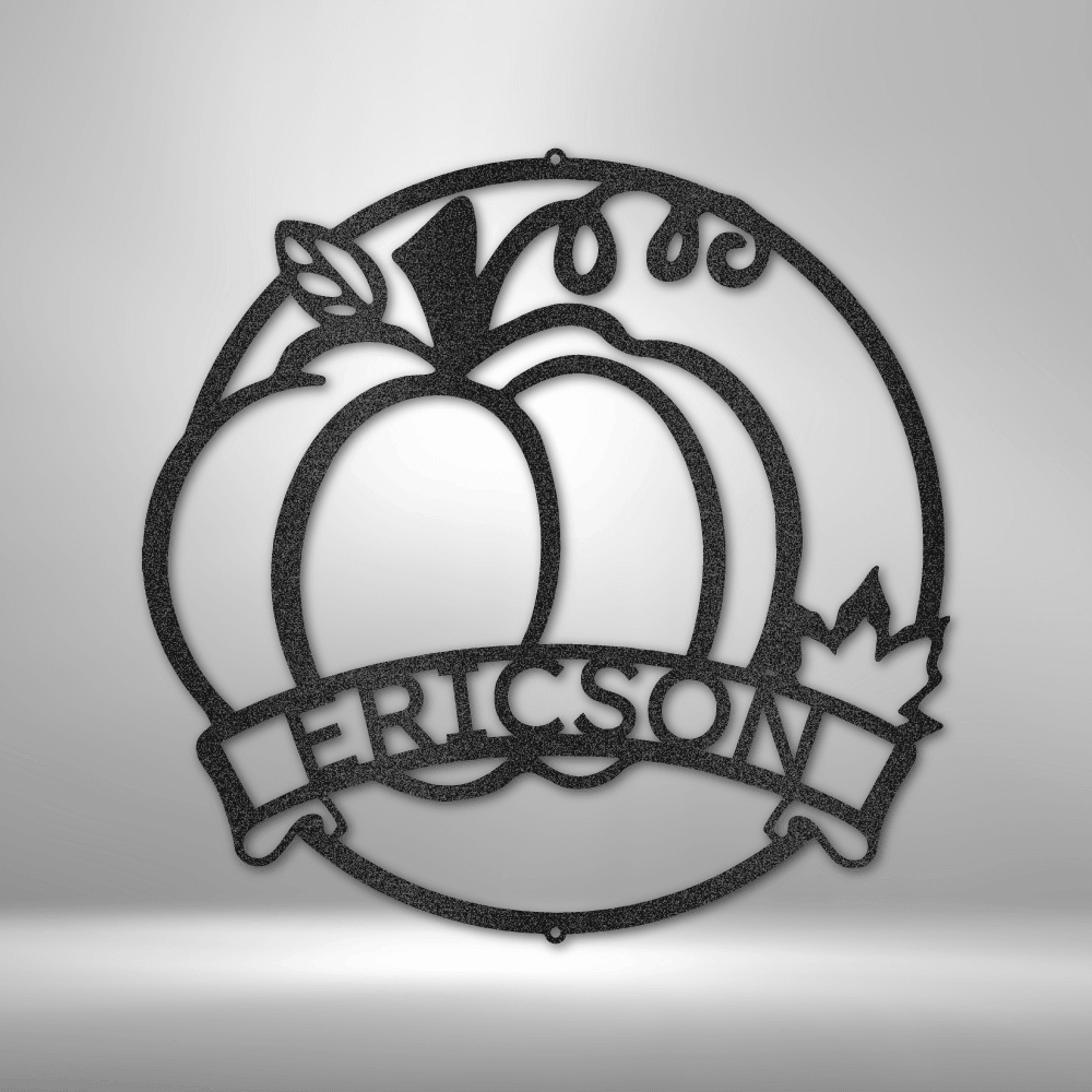 Fall Harvest Monogram - Steel Sign - Mach Crafts