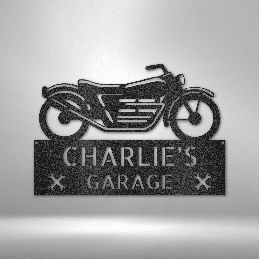 Motorcycle Adventure Monogram - Steel Sign - Mach Crafts