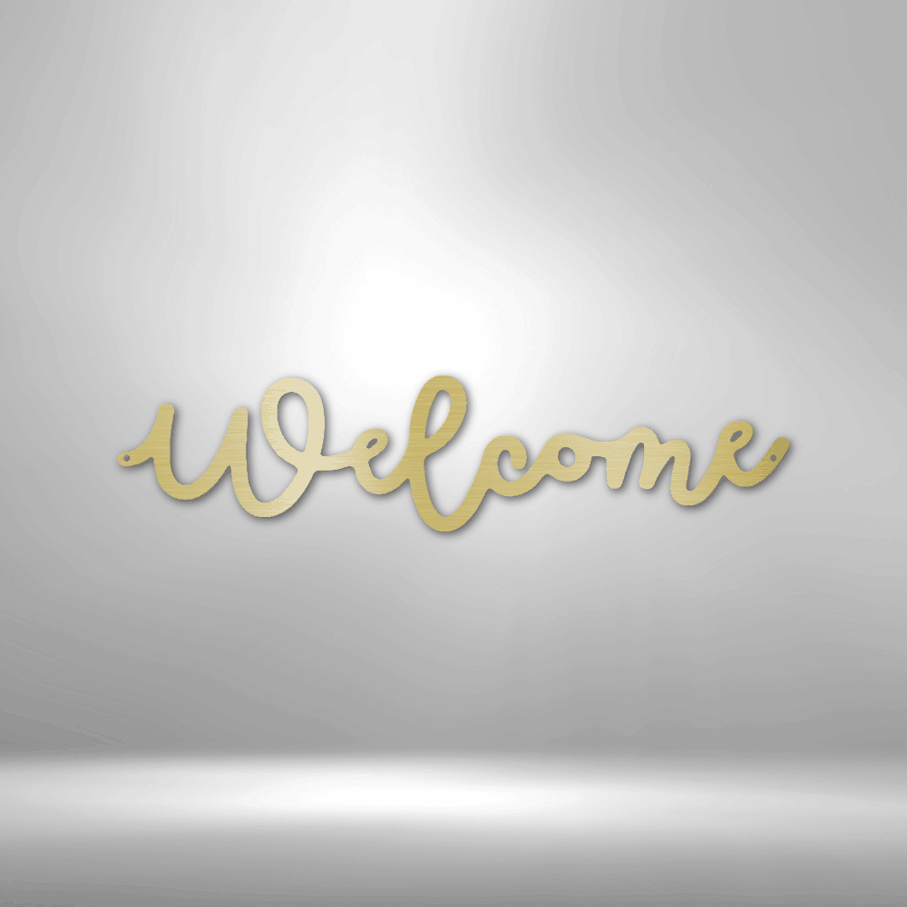 
                  
                    Welcome Script - Steel Sign - Mach Crafts
                  
                