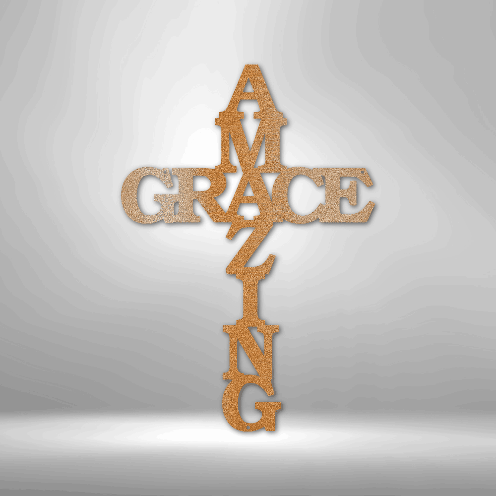 
                  
                    Amazing Grace Cross - Steel Sign - Mach Crafts
                  
                