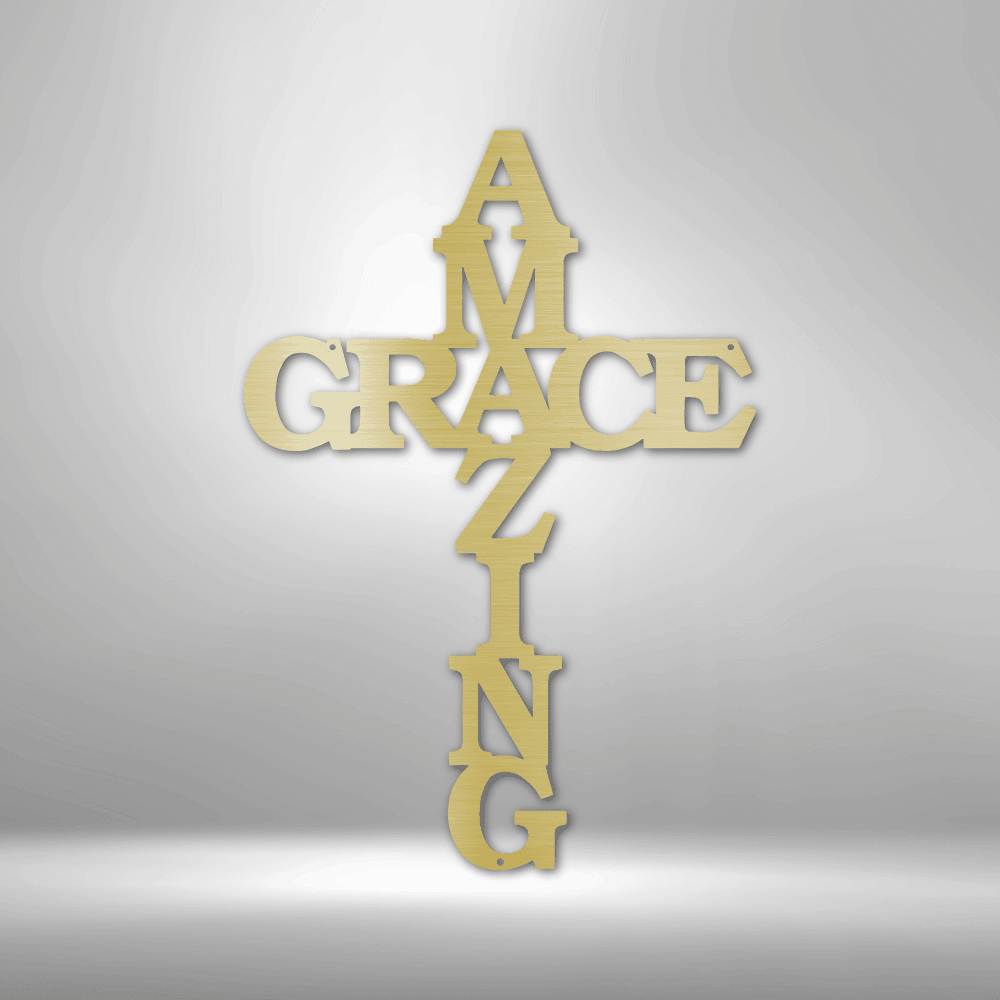 
                  
                    Amazing Grace Cross - Steel Sign - Mach Crafts
                  
                