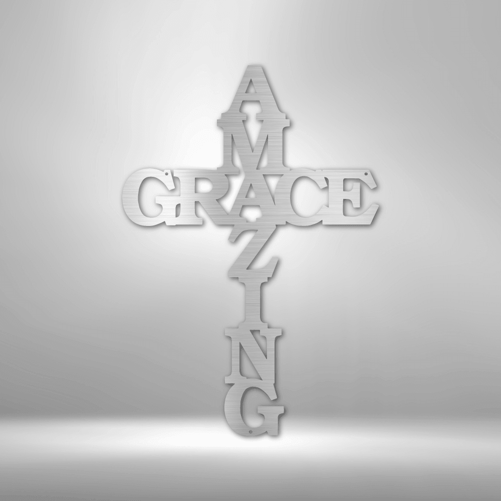 
                  
                    Amazing Grace Cross - Steel Sign - Mach Crafts
                  
                