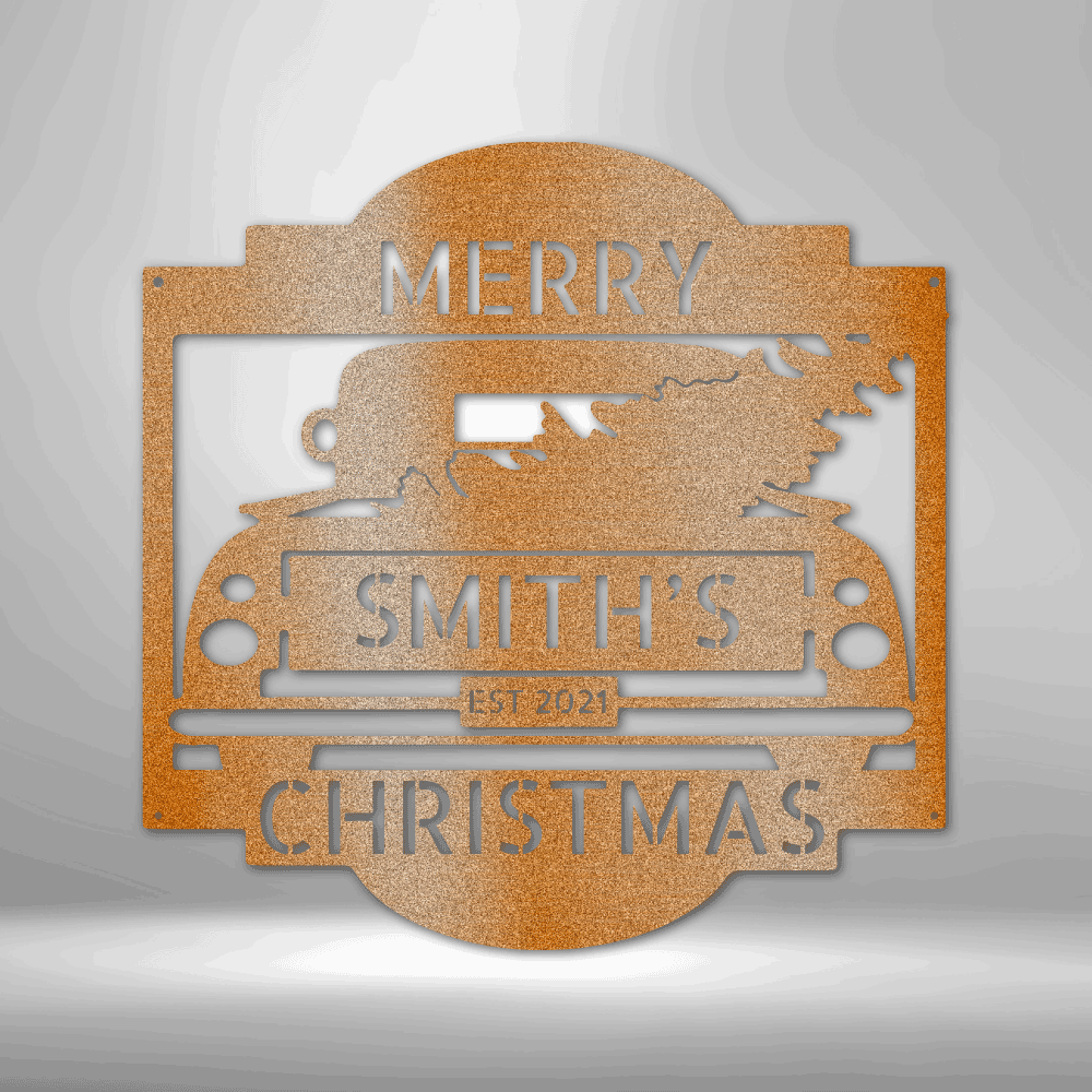 
                  
                    Christmas Truck Monogram - Steel Sign - Mach Crafts
                  
                