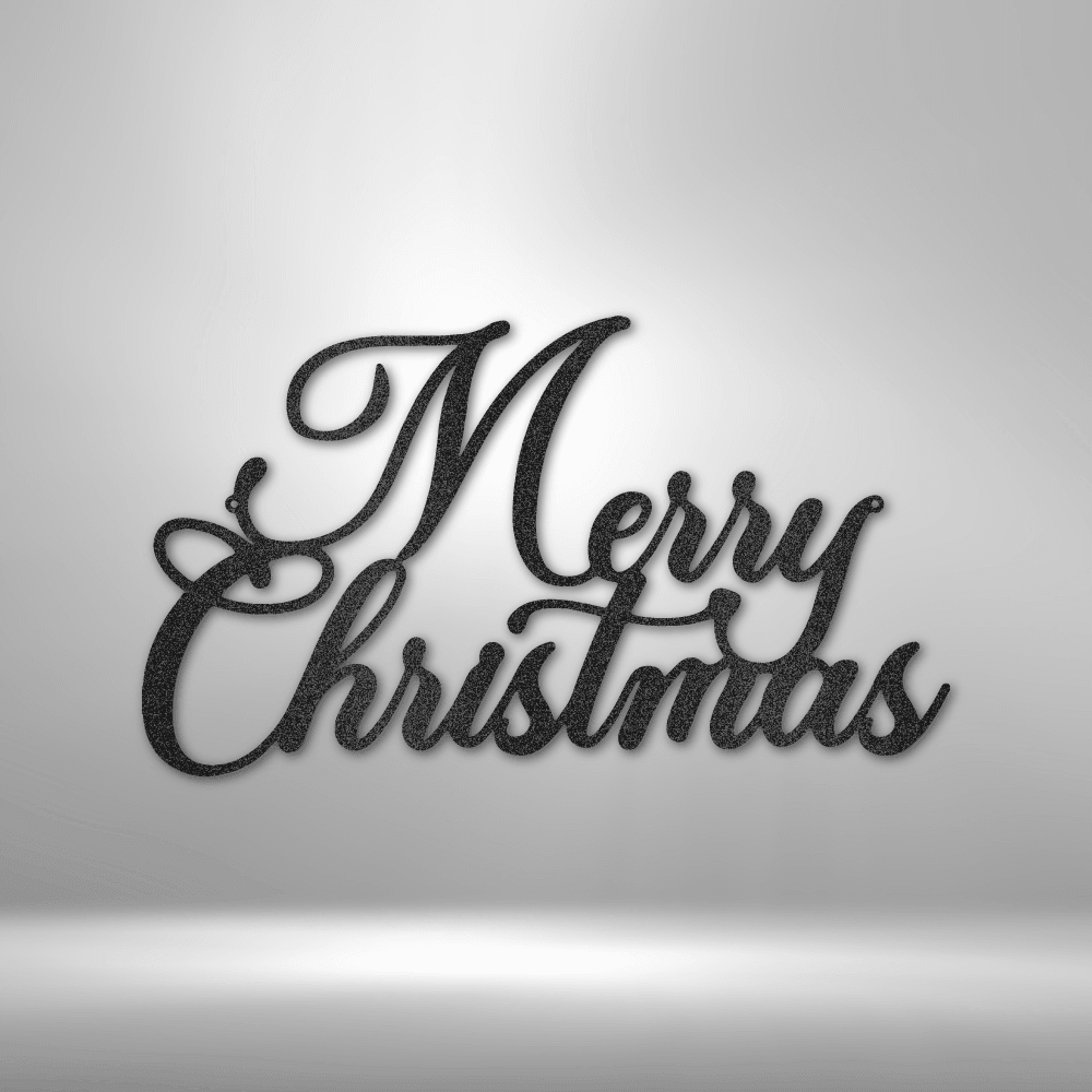 Merry Christmas Script - Steel Sign - Mach Crafts