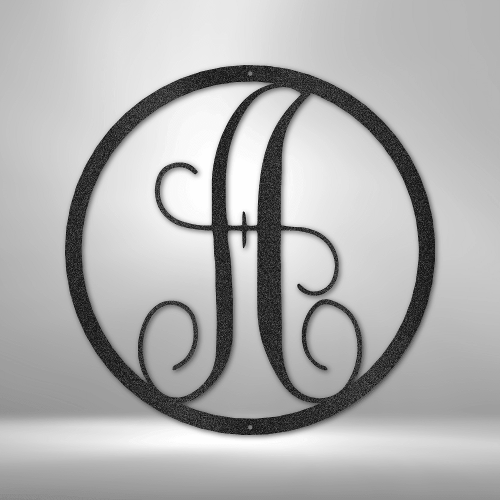
                  
                    Fancy Initial Circle Monogram - Steel sign - Mach Crafts
                  
                