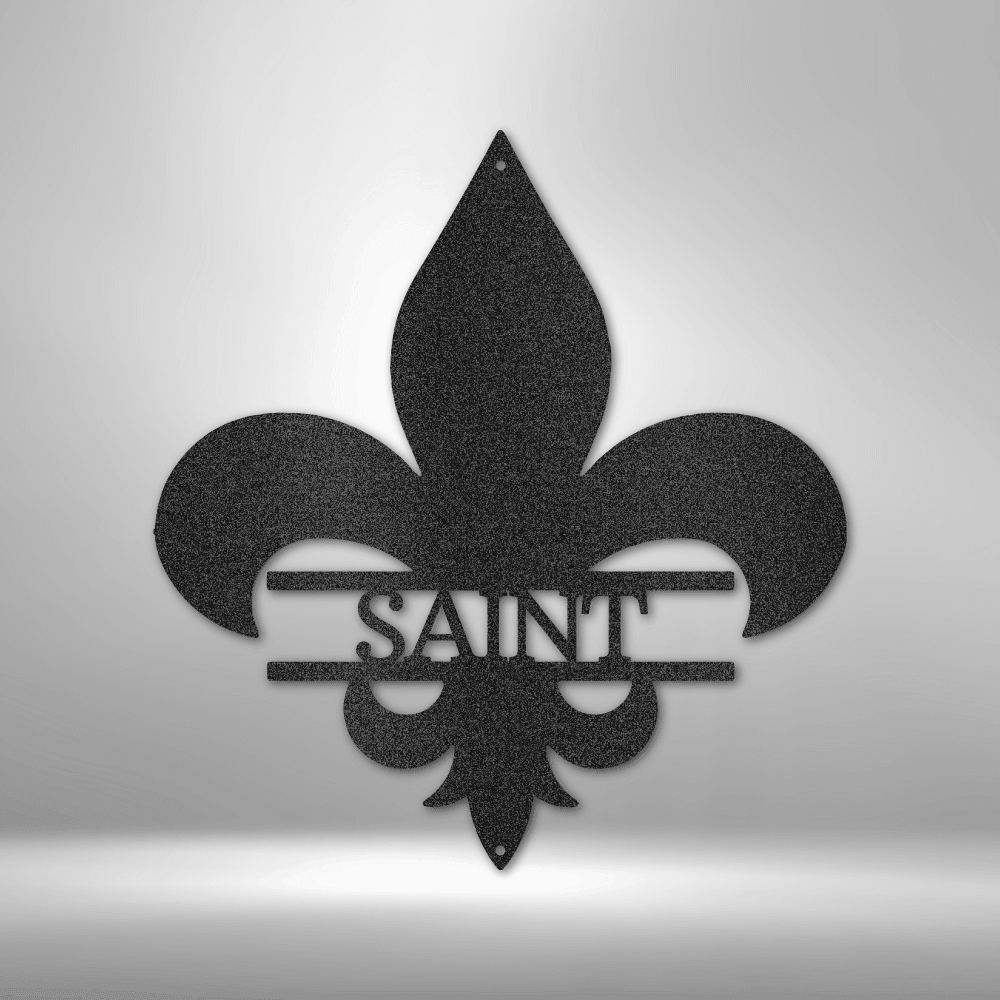 Classic Fleur De Lis Monogram - Steel Sign - Mach Crafts