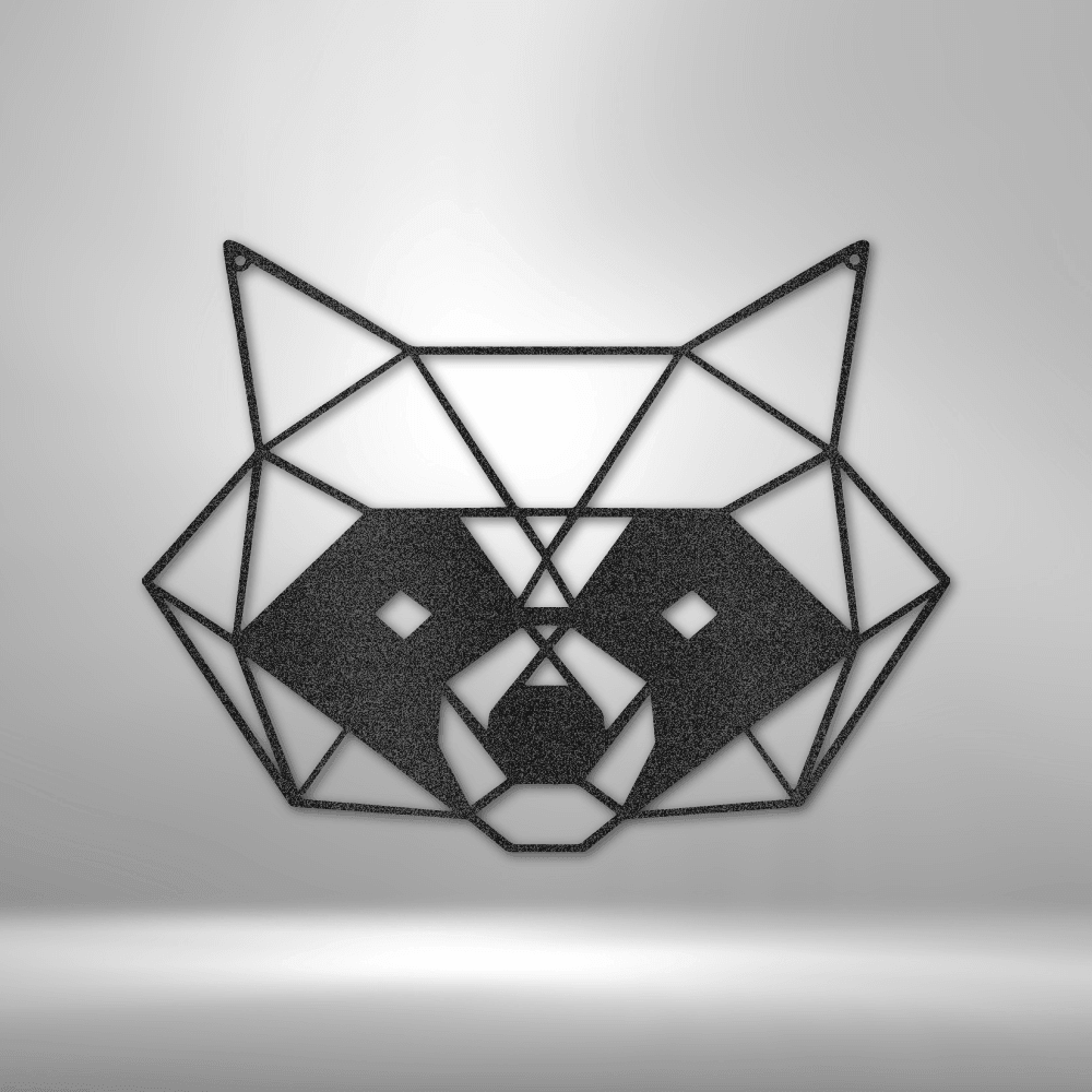 Geometric Raccoon - Steel Sign - Mach Crafts