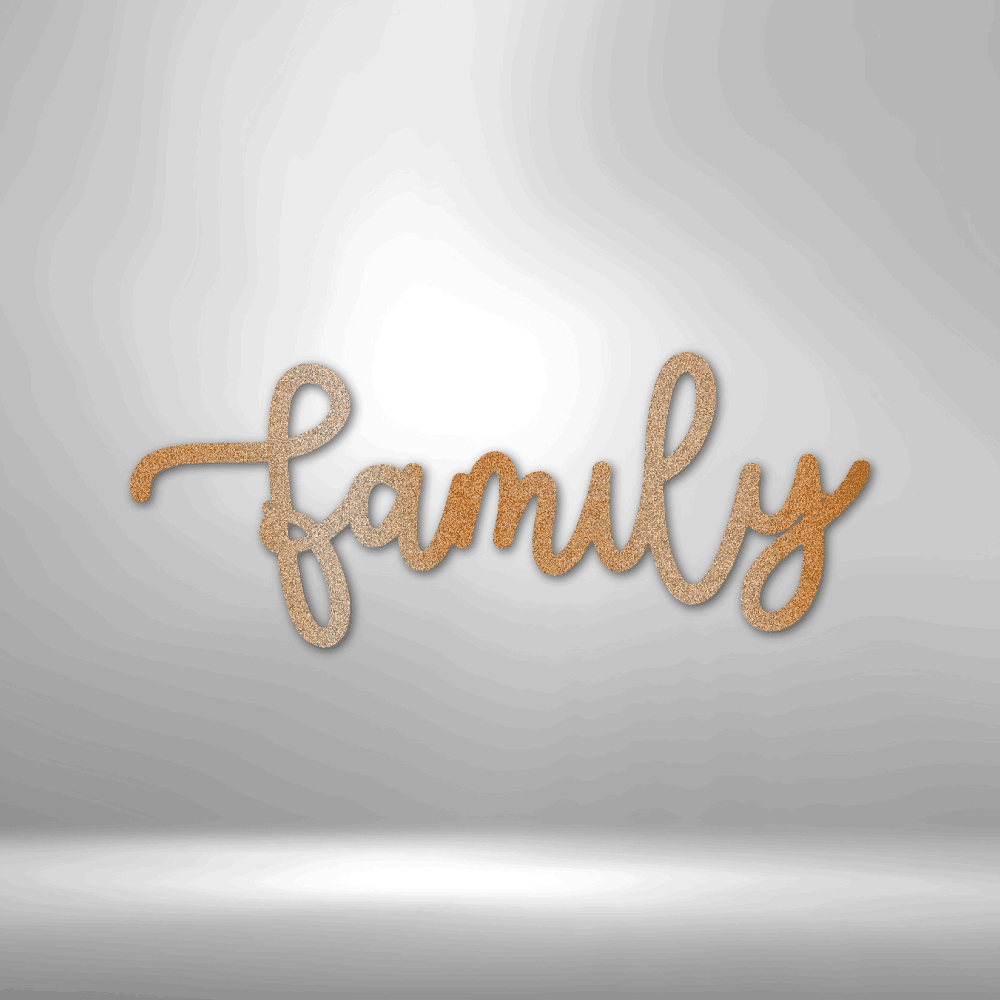 
                  
                    Family Script - Steel Sign - Mach Crafts
                  
                