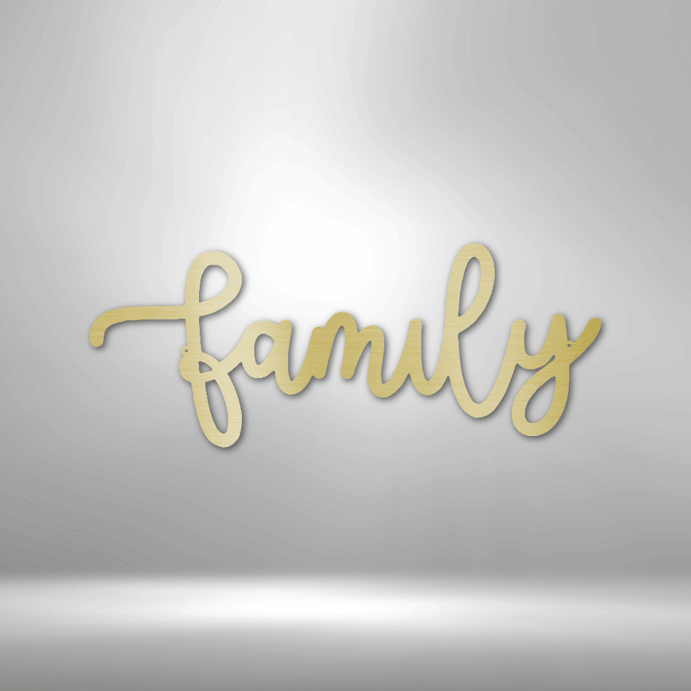 
                  
                    Family Script - Steel Sign - Mach Crafts
                  
                