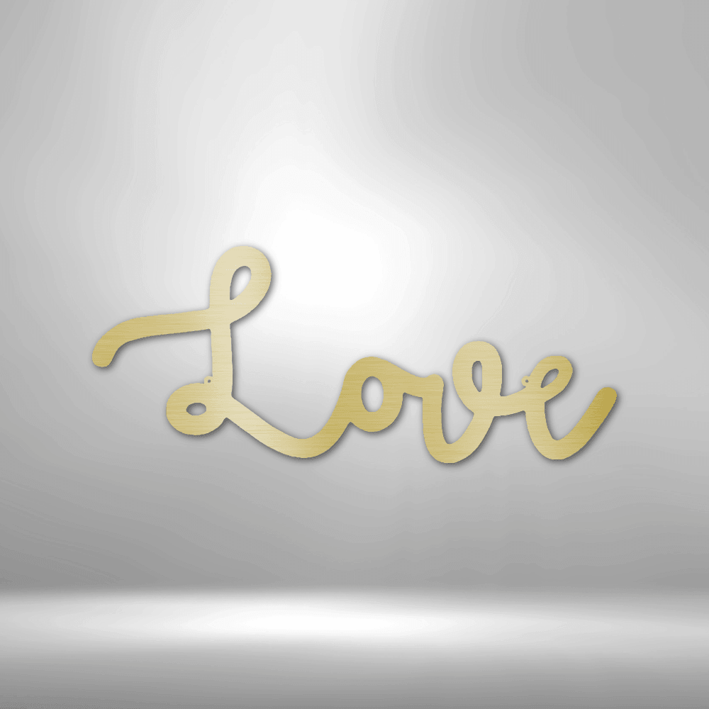 
                  
                    Love Script - Steel Sign - Mach Crafts
                  
                