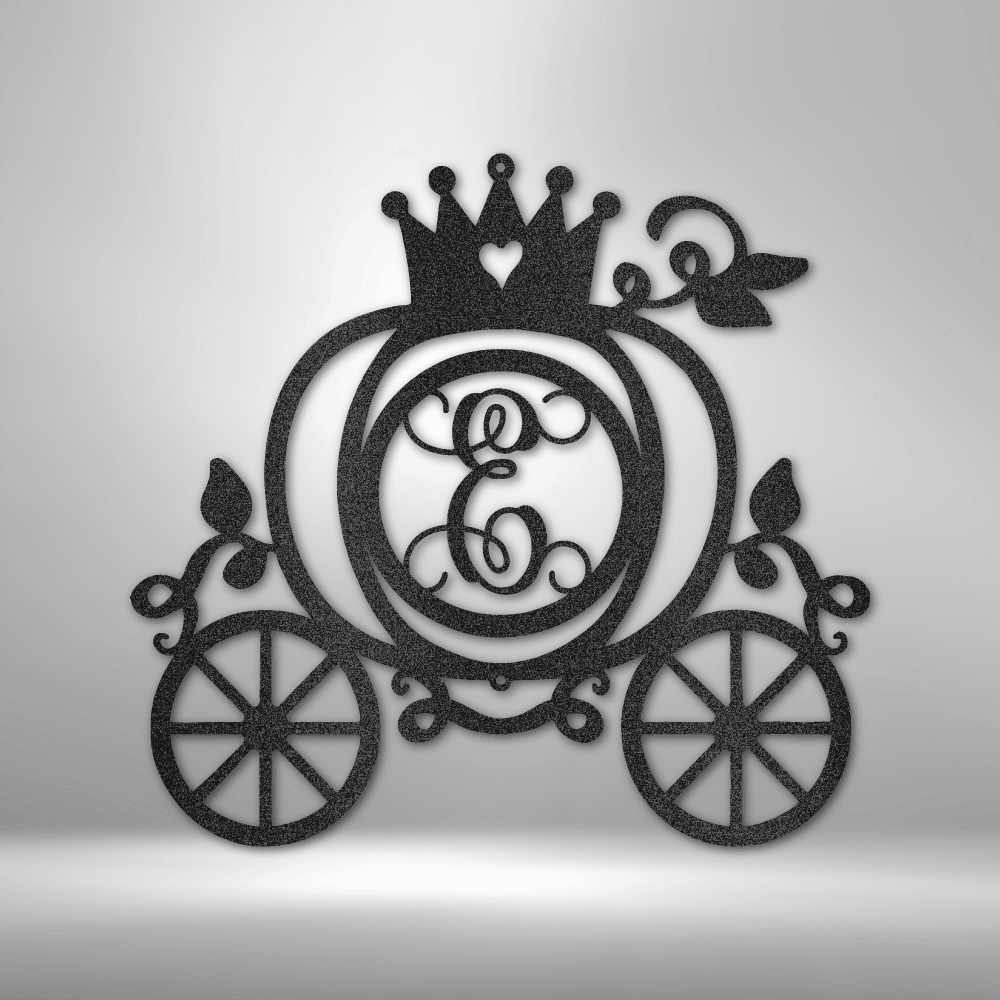 Carriage Initial Monogram - Steel Sign - Mach Crafts