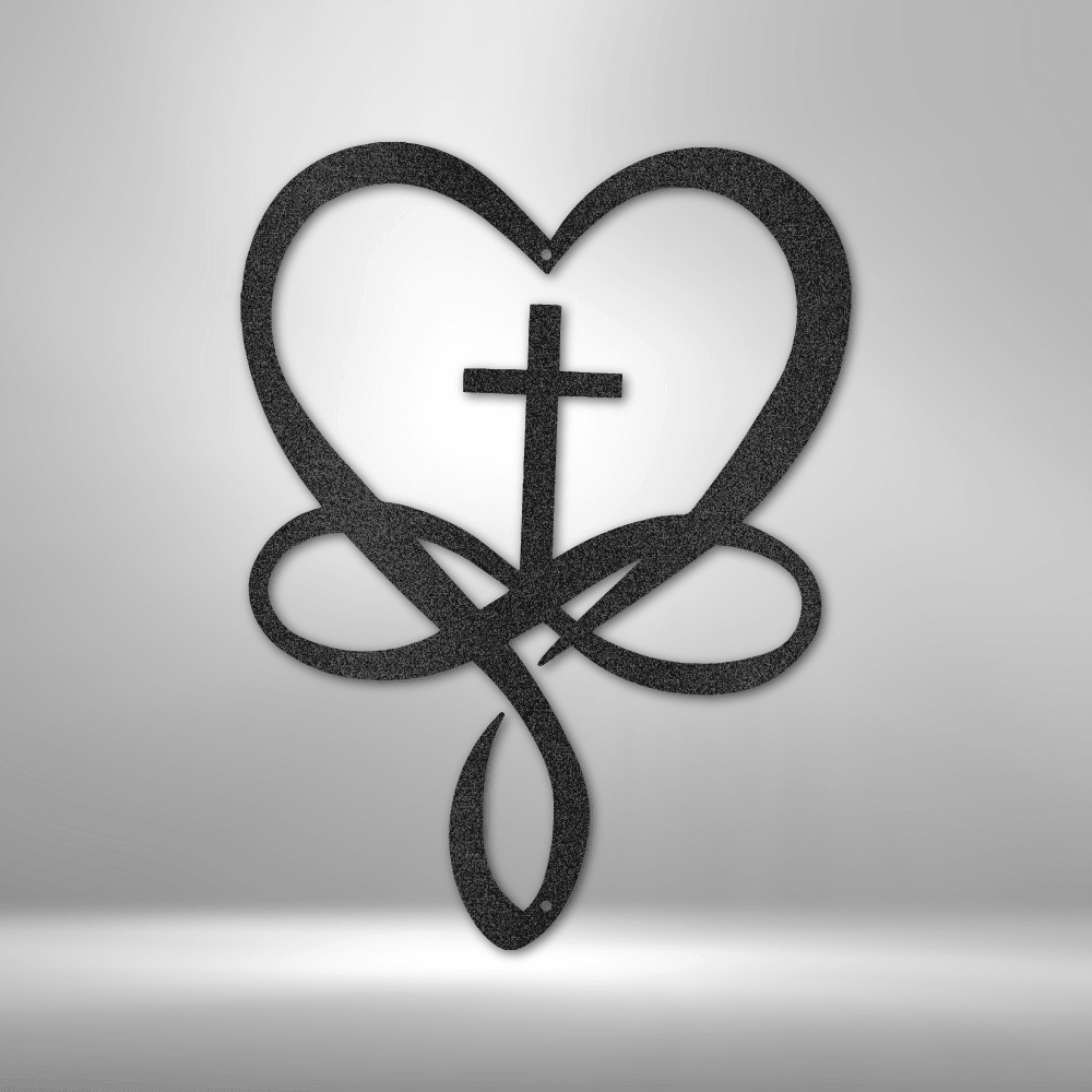 Love Infinity Cross - Steel Sign - Mach Crafts