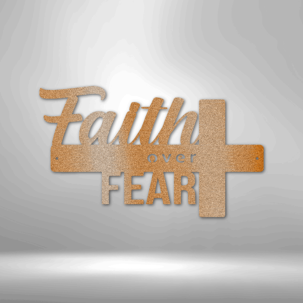 
                  
                    Faith Over Fear- Steel Sign - Mach Crafts
                  
                