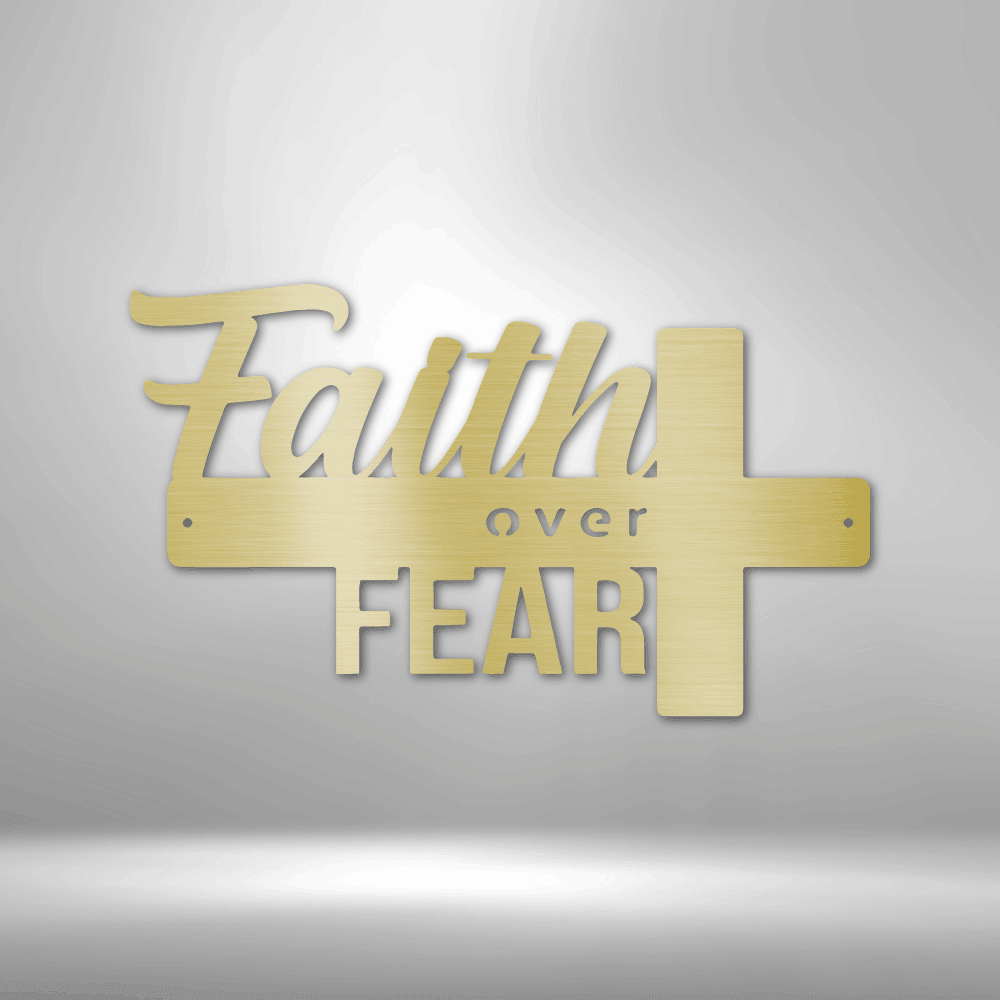 
                  
                    Faith Over Fear- Steel Sign - Mach Crafts
                  
                