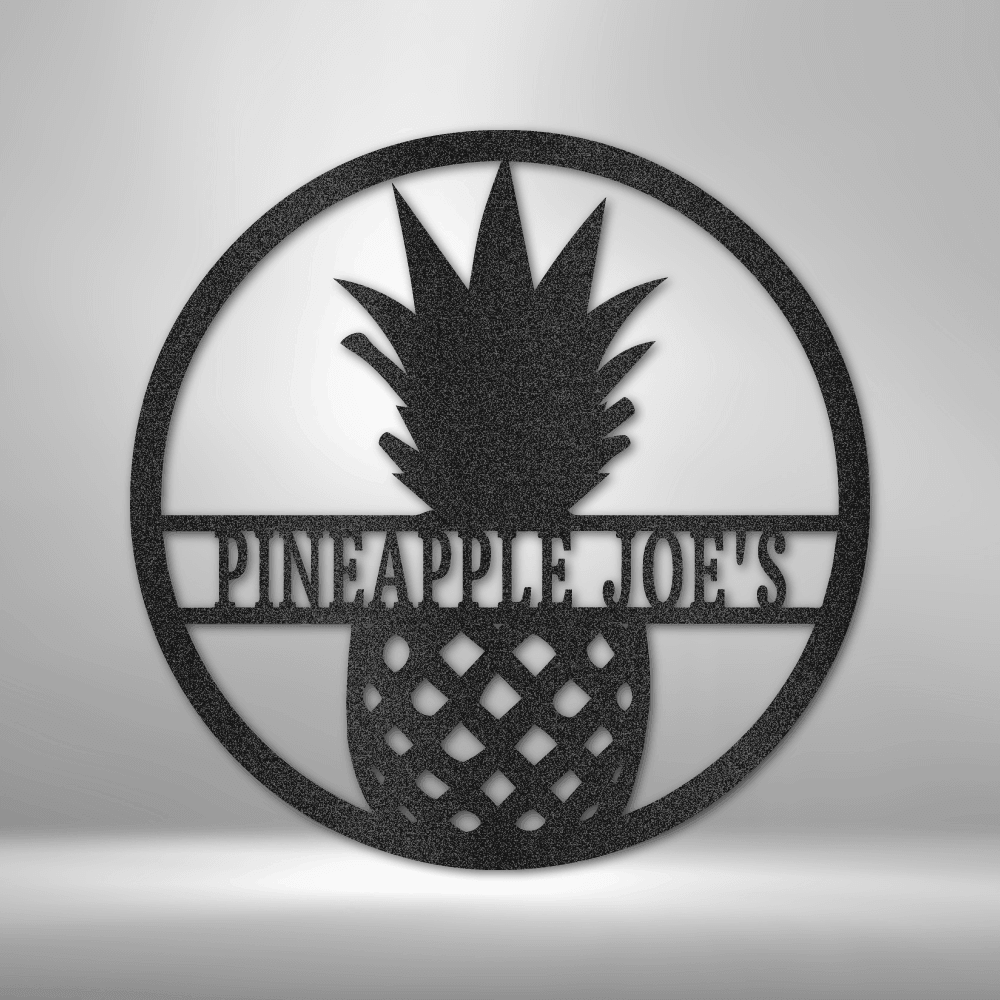 Pineapple Monogram - Steel Sign - Mach Crafts