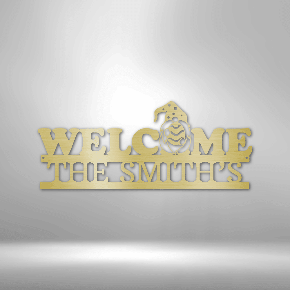 
                  
                    Welcome Gnome Monogram - Steel Sign - Mach Crafts
                  
                