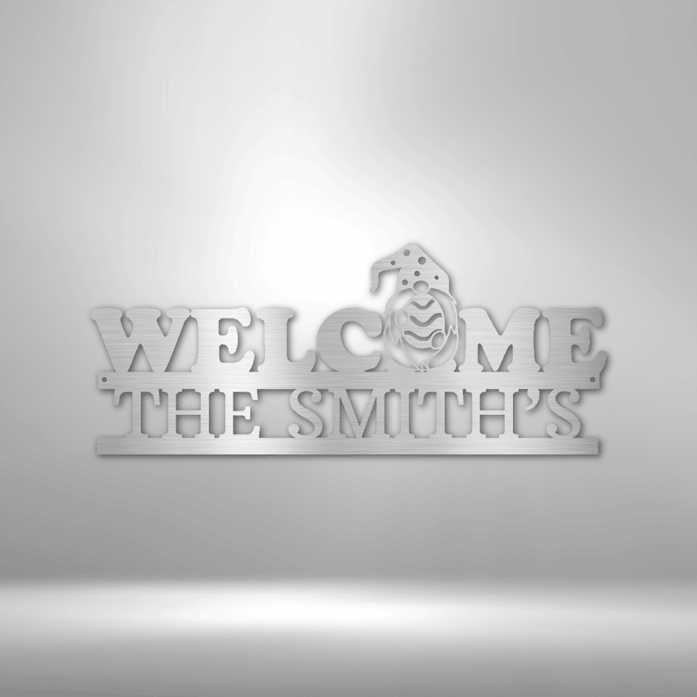 
                  
                    Welcome Gnome Monogram - Steel Sign - Mach Crafts
                  
                