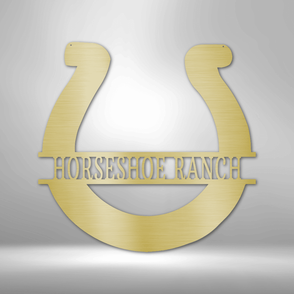 
                  
                    Simple Horseshoe Monogram - Steel Sign - Mach Crafts
                  
                