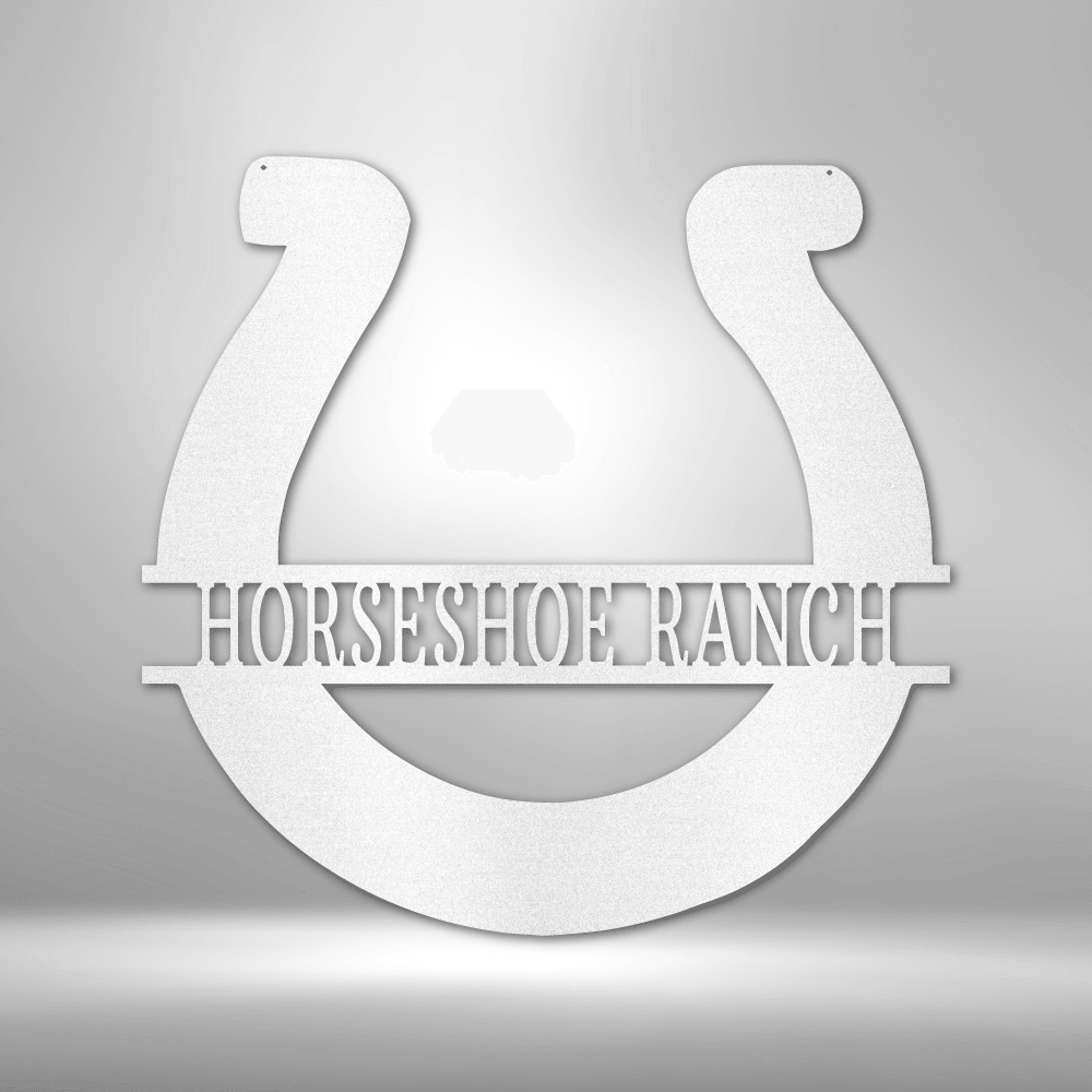 
                  
                    Simple Horseshoe Monogram - Steel Sign - Mach Crafts
                  
                