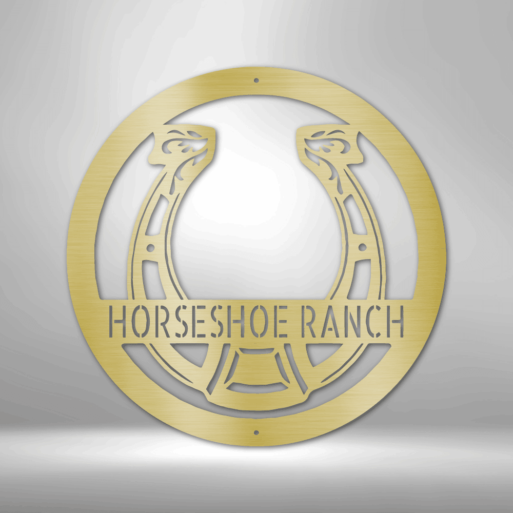 
                  
                    Horseshoe Monogram - Steel Sign - Mach Crafts
                  
                