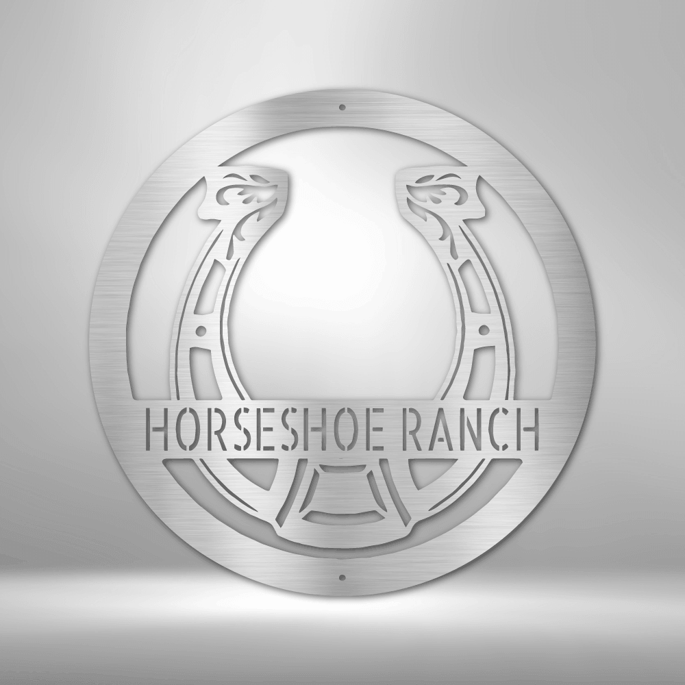 
                  
                    Horseshoe Monogram - Steel Sign - Mach Crafts
                  
                