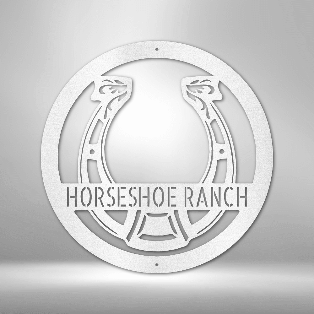 
                  
                    Horseshoe Monogram - Steel Sign - Mach Crafts
                  
                