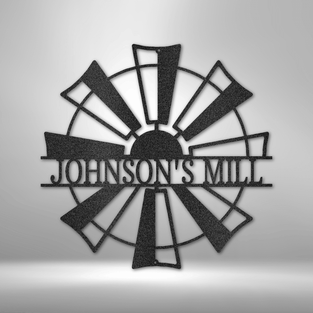 Windmill Monogram - Steel Sign - Mach Crafts