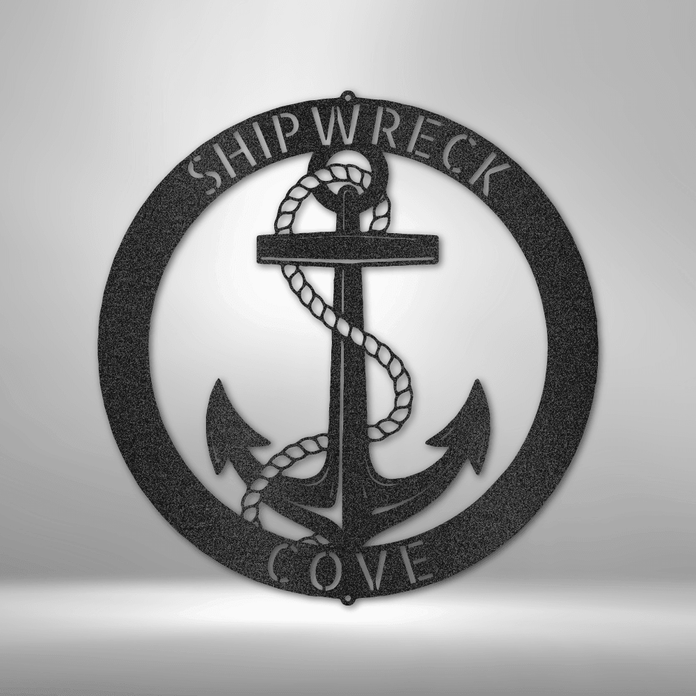 Elaborate Anchor Ring - Steel Sign - Mach Crafts