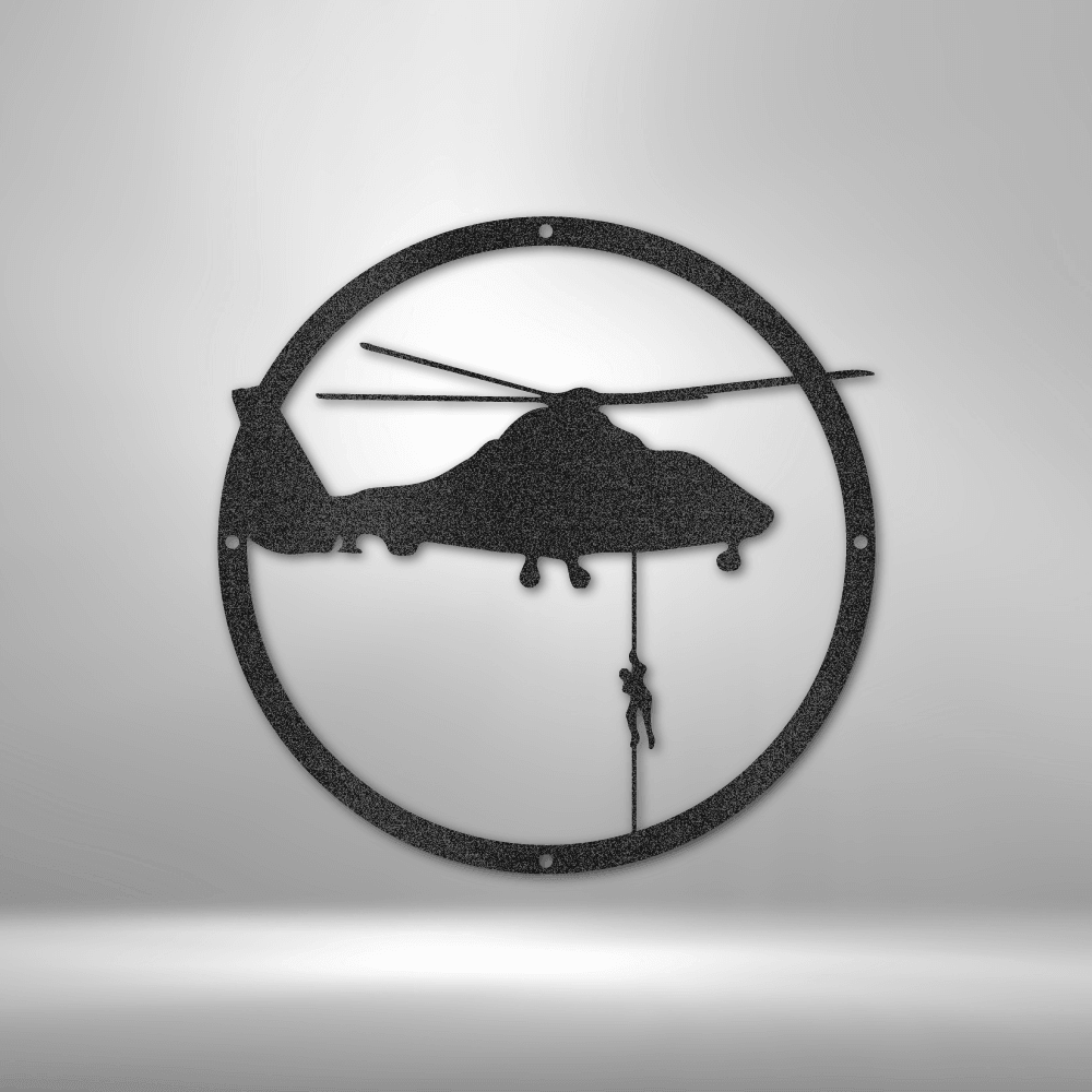 Helicopter Drop - Steel Sign - Mach Crafts