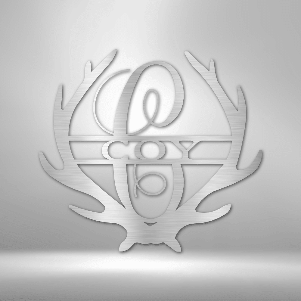 
                  
                    Antler Monogram - Steel Sign - Mach Crafts
                  
                